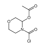 4-Morpholinecarbonyl chloride, 3-hydroxy-, acetate (7CI,8CI)结构式