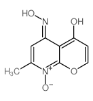 (5Z)-2-hydroxy-5-hydroxyimino-3-methyl-10-oxa-2-azabicyclo[4.4.0]deca-3,8,11-trien-7-one结构式