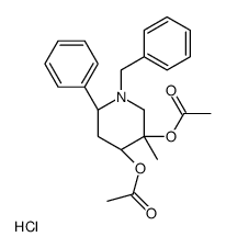 [(2R,4S,5R)-5-acetyloxy-1-benzyl-5-methyl-2-phenylpiperidin-4-yl] acetate,hydrochloride Structure