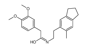2-(3,4-dimethoxyphenyl)-N-[2-(6-methyl-2,3-dihydro-1H-inden-5-yl)ethyl]acetamide结构式