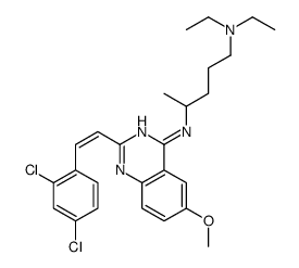 1,4-Pentanediamine, N(sup 4)-(2-(2-(2,4-dichlorophenyl)ethenyl)-6-meth oxy-4-quinazolinyl)-N(sup 1),N(sup 1)-diethyl-结构式