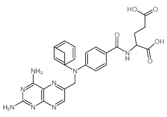 2-[[4-[(2,4-diaminopteridin-6-yl)methyl-phenethyl-amino]benzoyl]amino]pentanedioic acid结构式