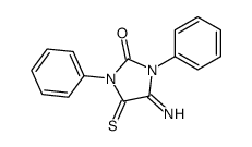 4-imino-1,3-diphenyl-5-sulfanylideneimidazolidin-2-one结构式