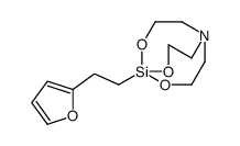 1-(2-(2-Furanyl)ethyl)-2,8,9-trioxa-5-aza-1-silabicyclo(3.3.3)undecane结构式