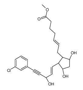 (Z)-7-[(1R)-2β-[(E,S)-5-(3-Chlorophenyl)-3-hydroxy-1-penten-4-ynyl]-3α,5α-dihydroxycyclopentan-1α-yl]-5-heptenoic acid methyl ester Structure