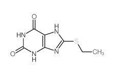 8-ethylsulfanyl-3,7-dihydropurine-2,6-dione structure