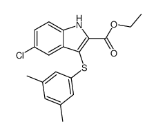 ethyl 3-[(3,5-dimethylphenyl)thio]-5-chloro-1H-indole-2-carboxylate Structure