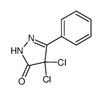 3-phenyl-4,4-dichloro-2-pyrazolin-5-one结构式