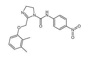 1-(N-(4-nitrophenyl)carbamoyl)-2-(2,3-dimethylphenoxymethyl)-2-imidazoline结构式