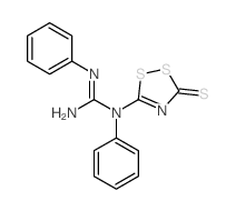 Guanidine,N,N'-diphenyl-N-(3-thioxo-3H-1,2,4-dithiazol-5-yl)- picture