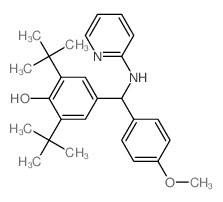 4-[(4-methoxyphenyl)-(pyridin-2-ylamino)methyl]-2,6-ditert-butyl-phenol Structure