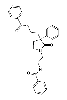 1,3-Bis[2-(benzoylamino)ethyl]-3-phenyl-2-pyrrolidon结构式