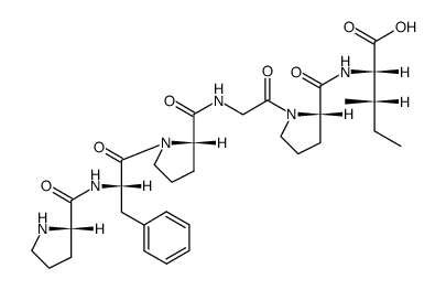 L-prolyl-L-phenylalanyl-L-prolylglycyl-L-prolyl-L-isoleucine结构式
