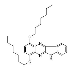 1,4-diheptoxy-6H-indolo[3,2-b]quinoxaline结构式