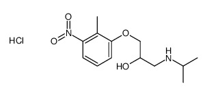 1-(2-methyl-3-nitrophenoxy)-3-(propan-2-ylamino)propan-2-ol,hydrochloride结构式