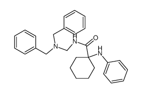 1-Phenylamino-cyclohexanecarboxylic acid [(dibenzylamino)-methyl]-amide结构式