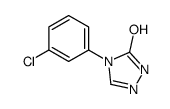4-(3-Chlorophenyl)-2,4-dihydro-3H-1,2,4-triazol-3-one结构式