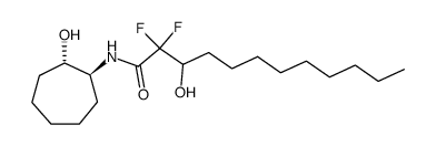 2,2-Difluoro-3-hydroxy-dodecanoic acid ((1S,2S)-2-hydroxy-cycloheptyl)-amide Structure