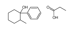 2-methyl-1-phenylcyclohexan-1-ol,propanoic acid结构式
