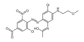N-[4-chloro-2-[(2-chloro-4,6-dinitrophenyl)azo]-5-[(2-methoxyethyl)amino]phenyl]acetamide结构式