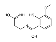 N-(3-amino-3-oxopropyl)-3-methoxy-2-sulfanylbenzamide结构式