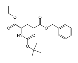 (L)-N-Boc-glutamic acid α-ethyl γ-benzyl ester结构式