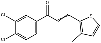 (2E)-1-(3,4-二氯苯基)-3-(3-甲基噻吩-2-基)丙-2-烯-1-酮结构式