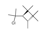 trans-1-(1-Chlor-1-methylethyl)-2,2,3,3,4-pentamethylcyclobutan结构式