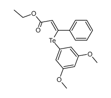 ethyl (Z)-3-((3,5-dimethoxyphenyl)tellanyl)-3-phenylacrylate结构式