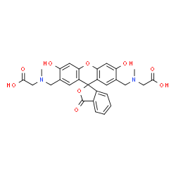 N,N'-[(3',6'-dihydroxy-3-oxospiro[isobenzofuran-1(3H),9'-[9H]xanthene]-2',7'-diyl)bis(methylene)]bis[N-methylglycine] picture