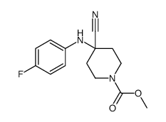 methyl 4-cyano-4-[(4-fluorophenyl)amino]piperidine-1-carboxylate Structure