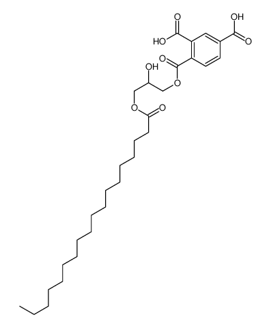 4-(2-hydroxy-3-octadecanoyloxypropoxy)carbonylbenzene-1,3-dicarboxylic acid Structure
