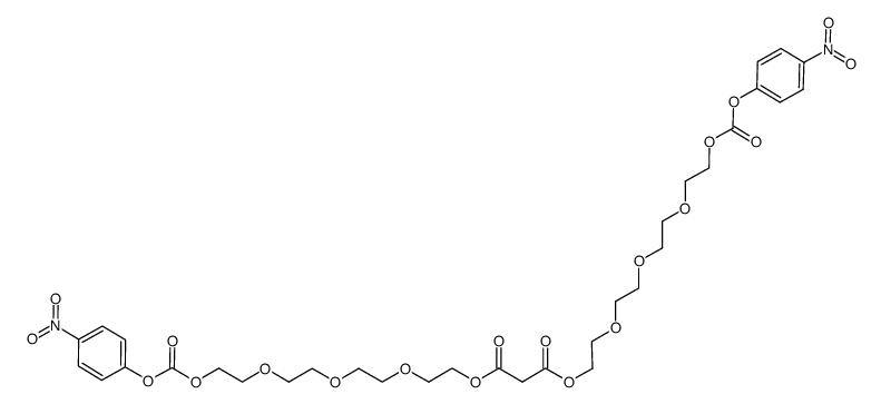 malonic acid bis(4-nitro-phenoxycarboxylate-tetraethyleneglycol)ester结构式