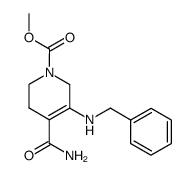 1-(methoxycarbonyl)-3-(benzylamino)-1,2,5,6-tetrahydropyridine-4-carboxamide结构式