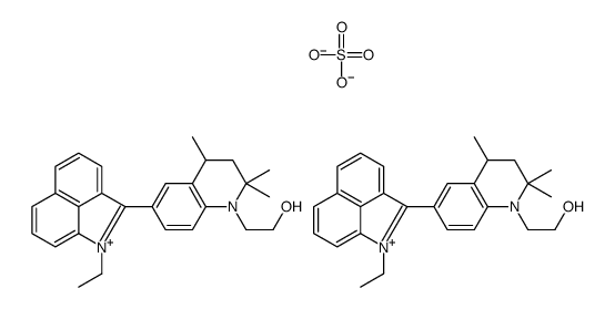 1-ethyl-2-[1,2,3,4-tetrahydro-1-(2-hydroxyethyl)-2,2,4-trimethyl-6-quinolyl]benz[cd]indolium sulphate (2:1)结构式