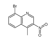 Quinoline, 8-bromo-4-methyl-3-nitro Structure