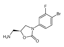 (S)-5-(aminomethyl)-3-(4-bromo-3-fluorophenyl)oxazolidin-2-one结构式