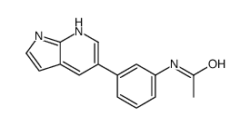 N-[3-(1H-pyrrolo[2,3-b]pyridin-5-yl)phenyl]acetamide结构式