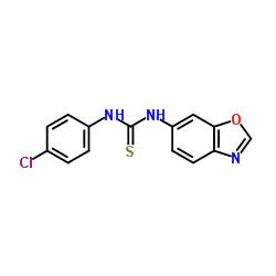 1-(1,3-Benzoxazol-6-yl)-3-(4-chlorophenyl)thiourea Structure