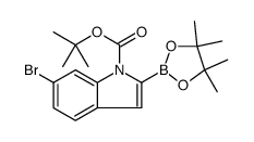 1H-Indole-1-carboxylic acid, 6-bromo-2-(4,4,5,5-tetramethyl-1,3,2-dioxaborolan-2-yl)-, 1,1-dimethylethyl ester picture