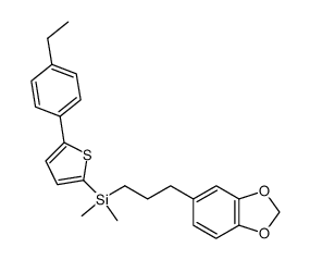 [3-(benzo[1,3]dioxol-5-yl)propyl][5-(4-ethylphenyl)-2-thienyl]dimethylsilane Structure