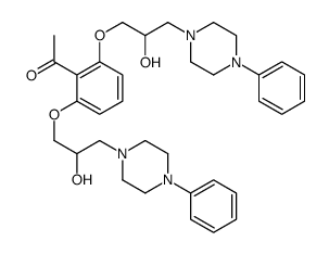 1-[2,6-bis[2-hydroxy-3-(4-phenylpiperazin-1-yl)propoxy]phenyl]ethanone结构式