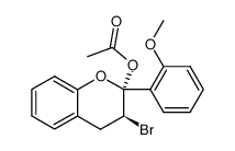 2,3-cis-2-acetoxy-3-bromo-2'-methoxyflavan Structure