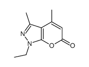 1-ethyl-3,4-dimethylpyrano[2,3-c]pyrazol-6-one结构式