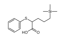 2-phenylsulfanyl-5-trimethylsilylpentanoic acid Structure