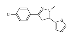 5-(4-chlorophenyl)-2-methyl-3-thiophen-2-yl-3,4-dihydropyrazole结构式