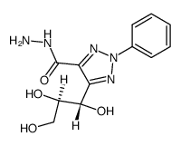 2-phenyl-4-(D-erythro-glycerol-1-yl)-1,2,3-triazole-5-carboxylic axid 5-hydrazide Structure