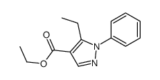 ethyl 5-ethyl-1-phenylpyrazole-4-carboxylate结构式