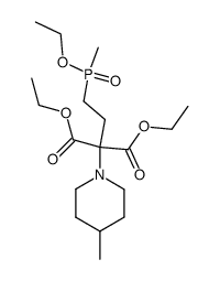 2-[2-(Ethoxy-methyl-phosphinoyl)-ethyl]-2-(4-methyl-piperidin-1-yl)-malonic acid diethyl ester结构式