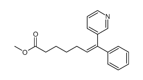(Z)-methyl 7-phenyl-7-(pyridin-3-yl)hept-6-enoate结构式
